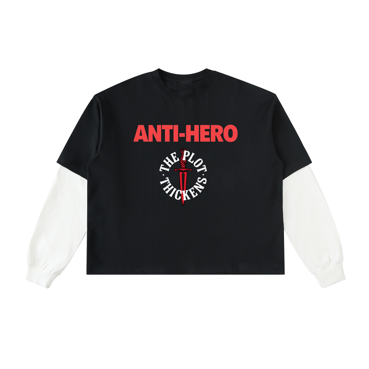 Plot Twist Anti Hero Layered Sleeve T-Shirt