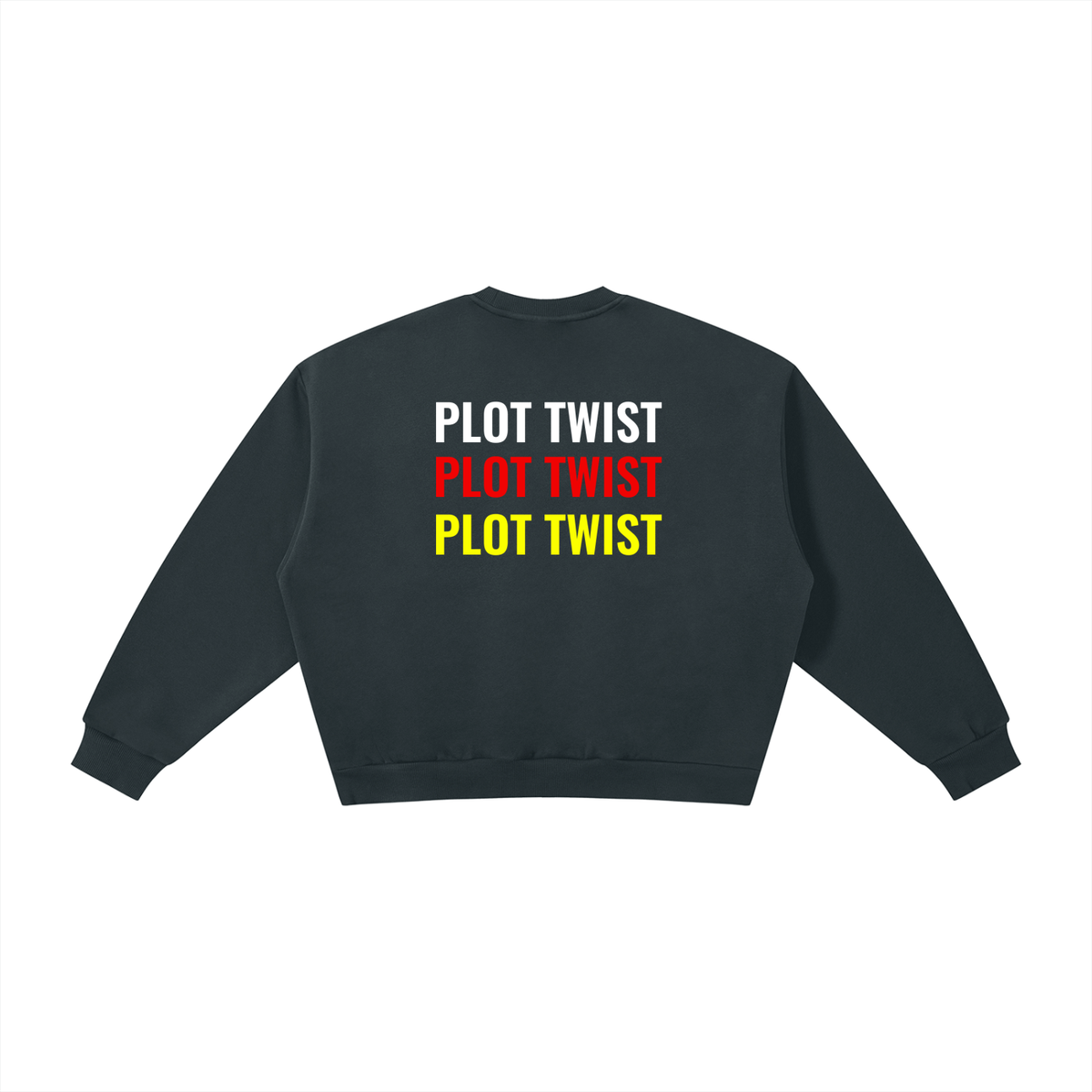 Plot Twist The Plot Thickens Boxy Crewneck Sweatshirt