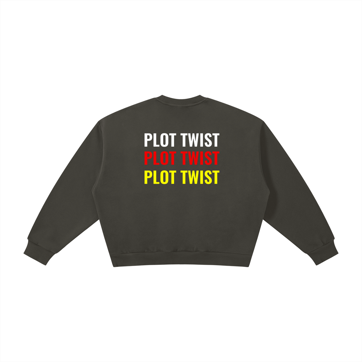 Plot Twist The Plot Thickens Boxy Crewneck Sweatshirt