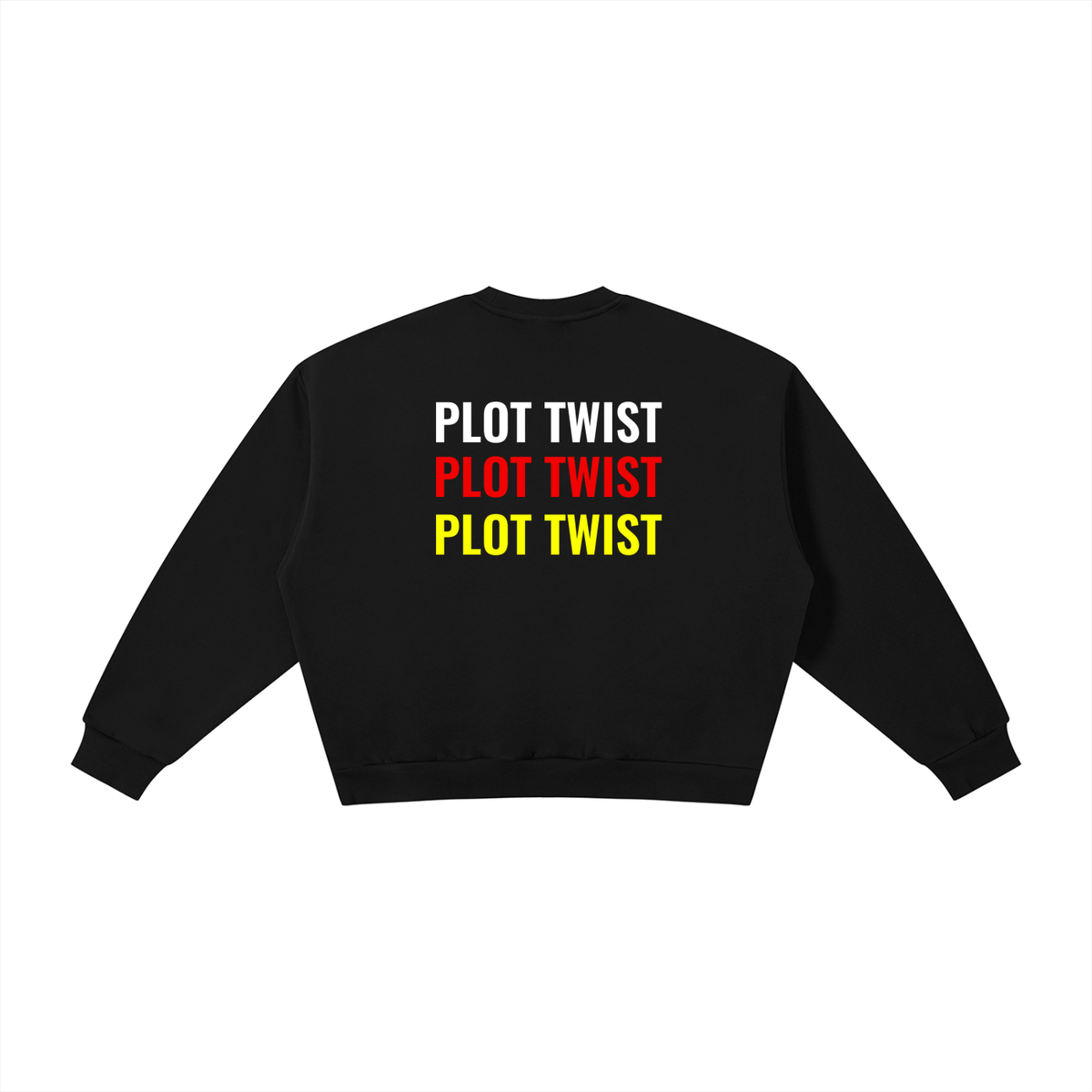 Plot Twist The Plot Thickens Boxy Crewneck Sweatshirt