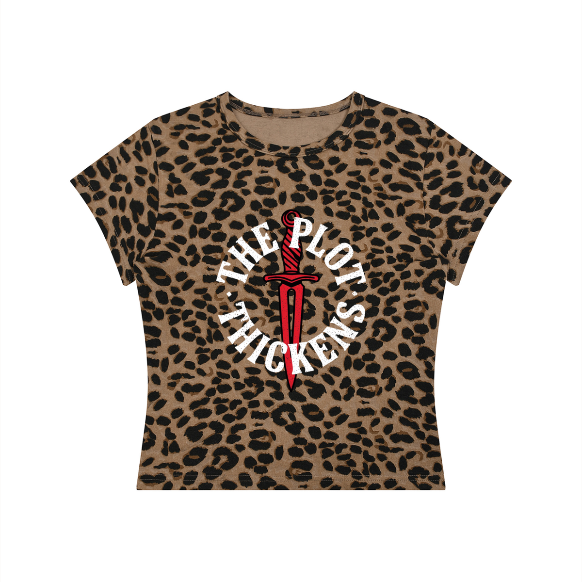 Plot Twist Leopard Print Crop T-Shirt (Women's)