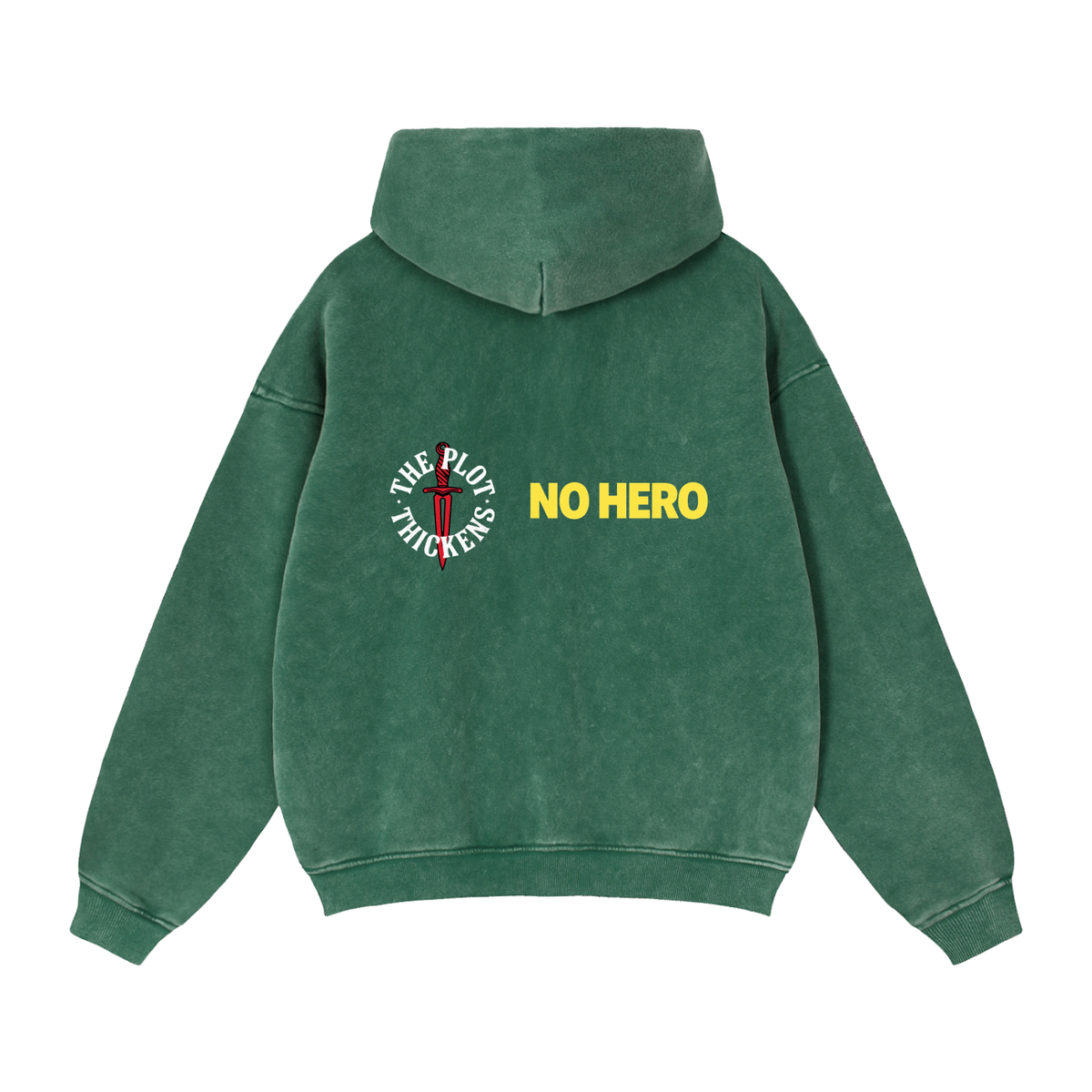 Plot Twist No Hero Boxy Zip-Through Hoodie