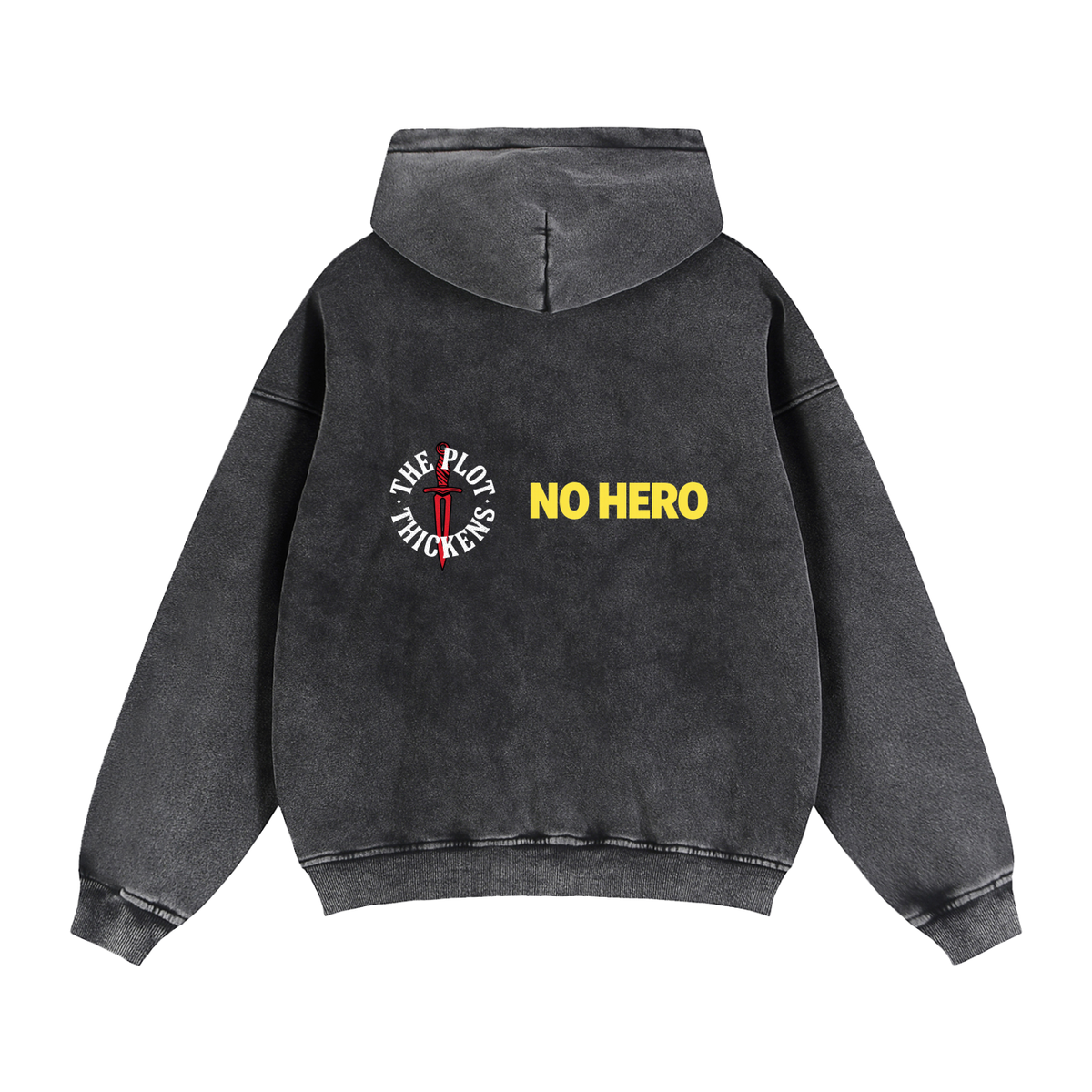 Plot Twist No Hero Boxy Zip-Through Hoodie