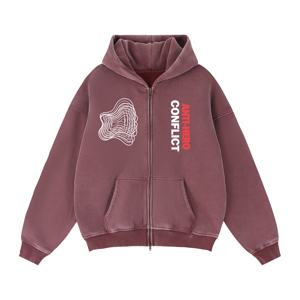 Plot Twist Anti-Hero Conflict Boxy Zip-Through Hoodie