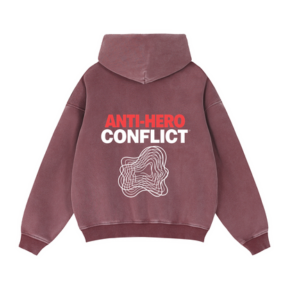 Plot Twist Anti-Hero Conflict Boxy Zip-Through Hoodie
