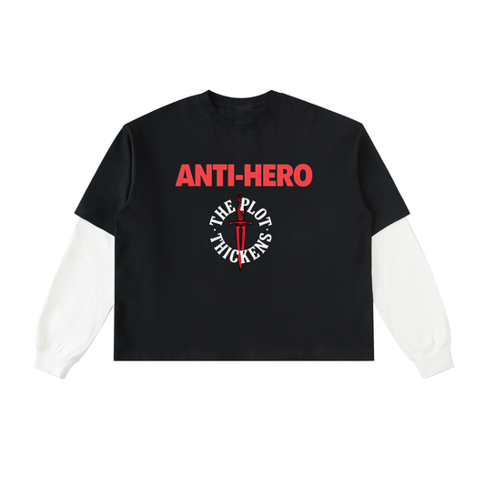 Plot Twist Anti Hero Layered Sleeve T-Shirt