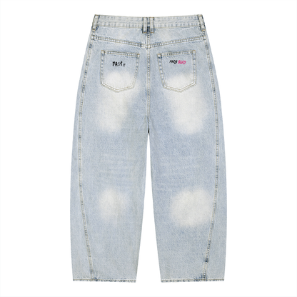 FAItH Collection Red Cross Barrel Leg Jeans (Men's)