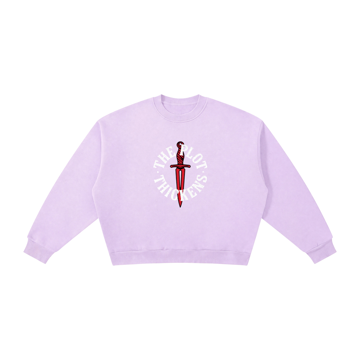 Plot Twist The Plot Thickens Boxy Crewneck Sweatshirt