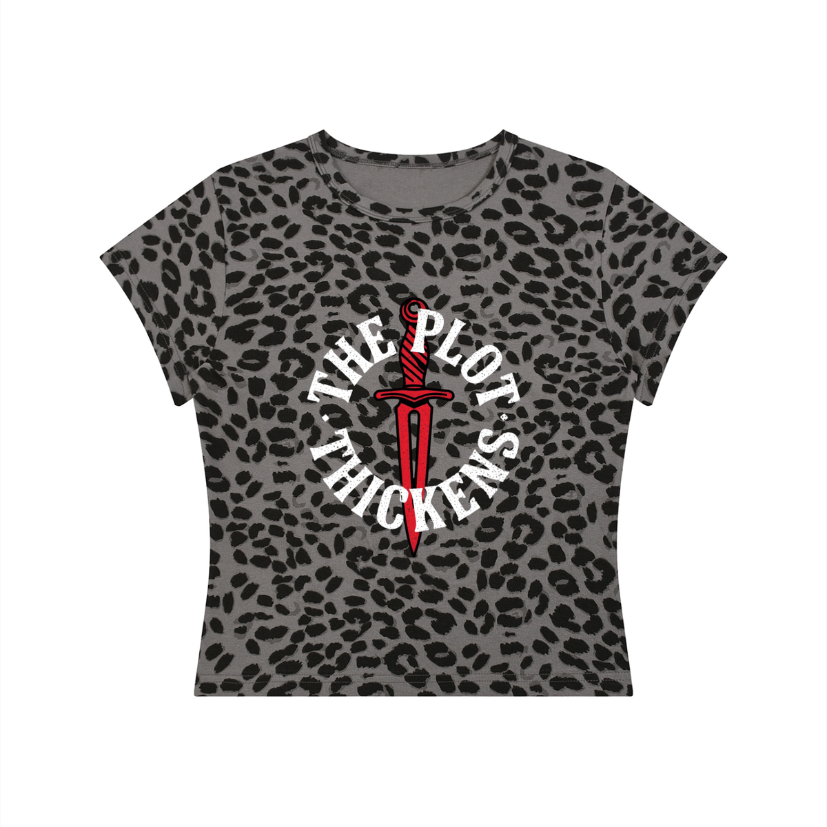 Plot Twist Leopard Print Crop T-Shirt (Women's)