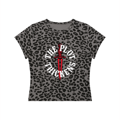 Plot Twist Leopard Print Crop T-Shirt (Women's)