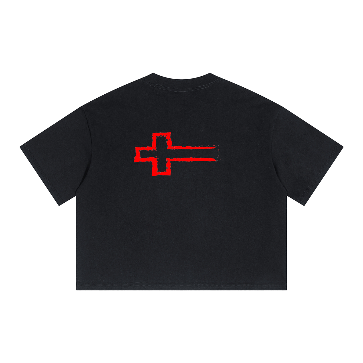 FAitH Collection Drop Shoulder Crop T-Shirt