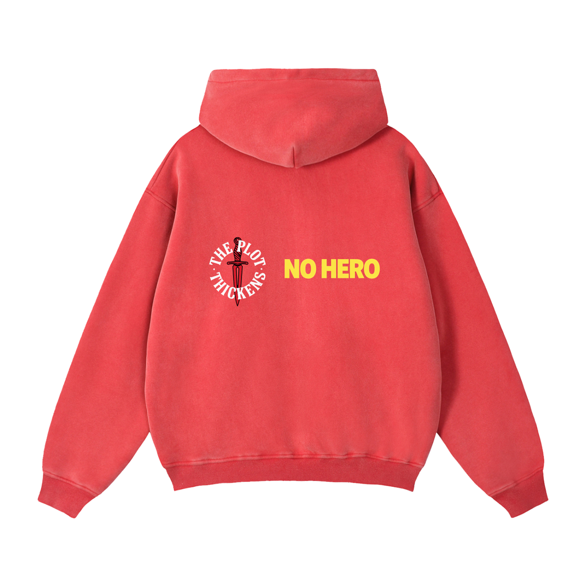 Plot Twist No Hero Boxy Zip-Through Hoodie