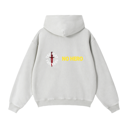 Plot Twist No Hero Boxy Zip-Through Hoodie