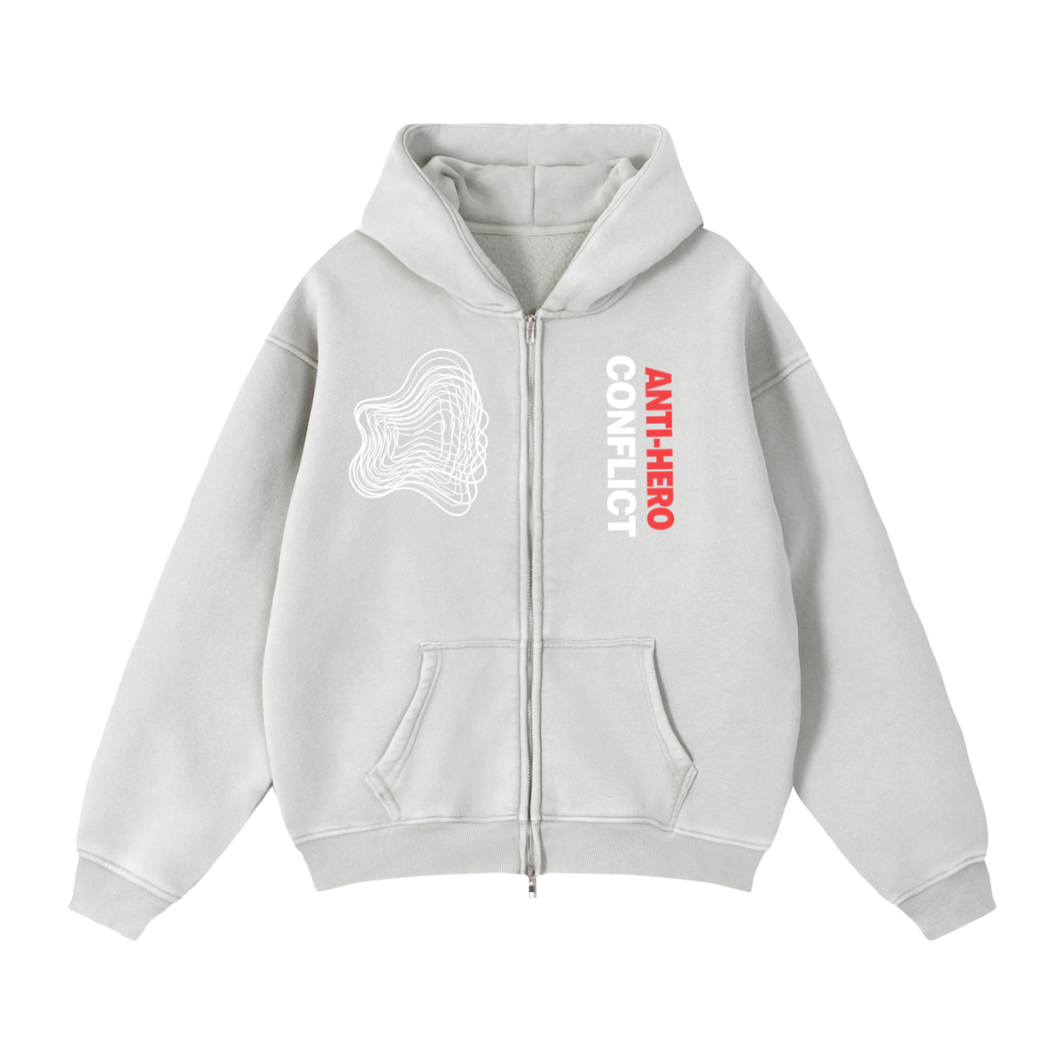 Plot Twist Anti-Hero Conflict Boxy Zip-Through Hoodie