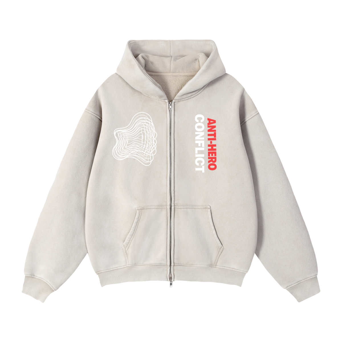 Plot Twist Anti-Hero Conflict Boxy Zip-Through Hoodie
