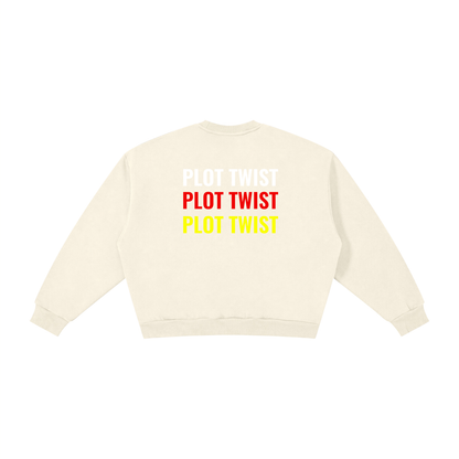 Plot Twist The Plot Thickens Boxy Crewneck Sweatshirt