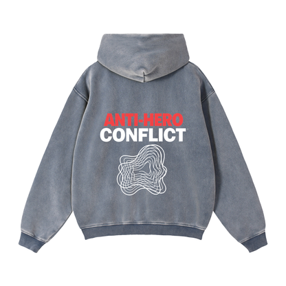 Plot Twist Anti-Hero Conflict Boxy Zip-Through Hoodie