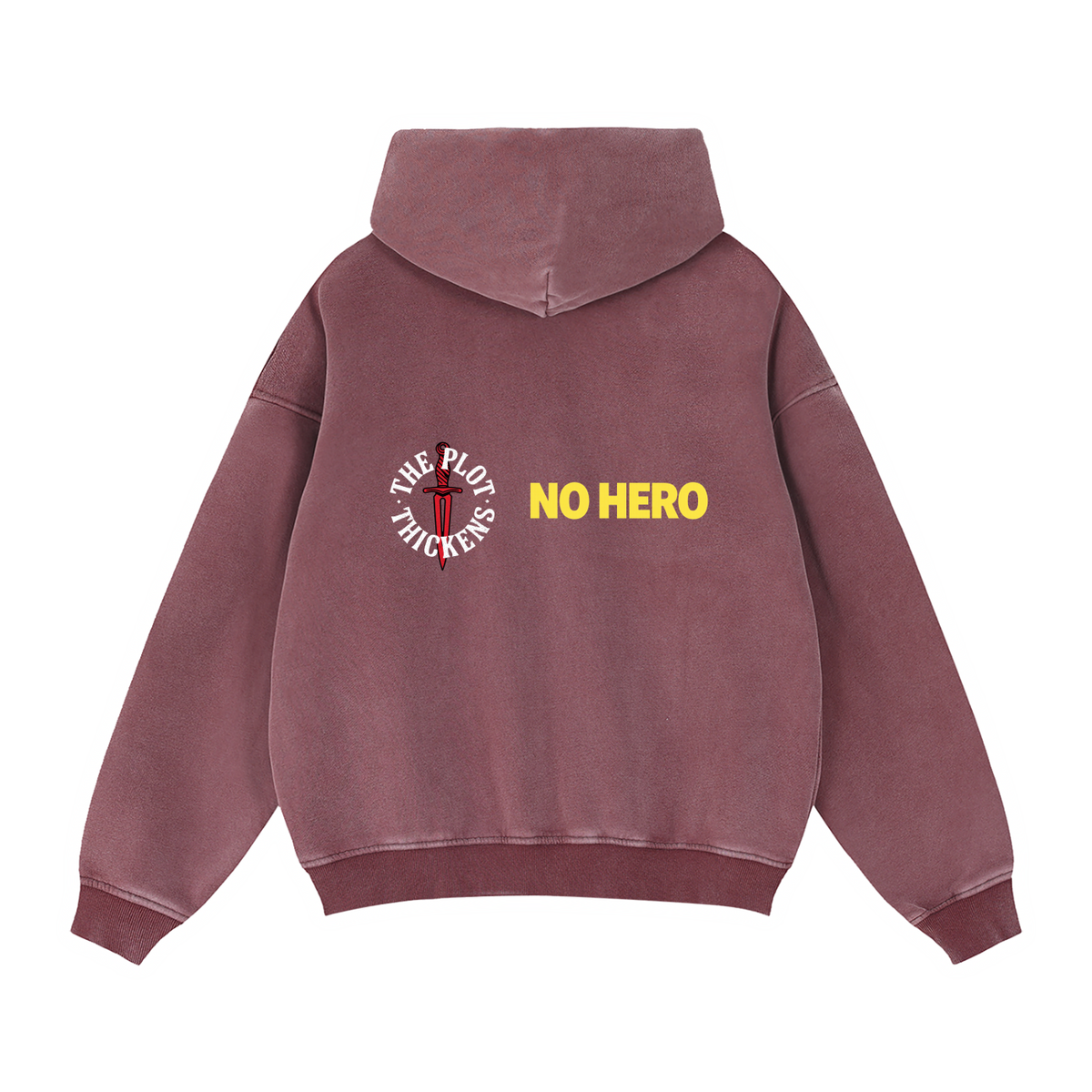 Plot Twist No Hero Boxy Zip-Through Hoodie