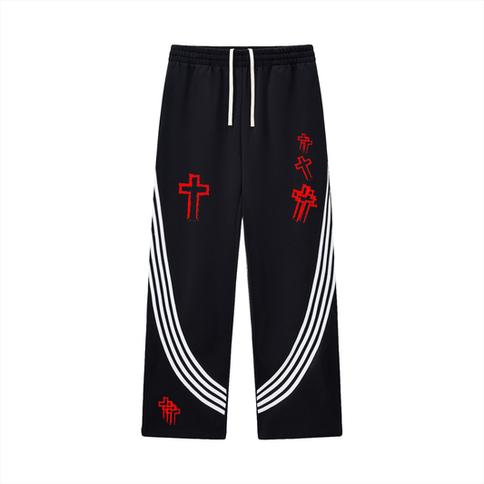 FAIth Curved Striped Sweatpants