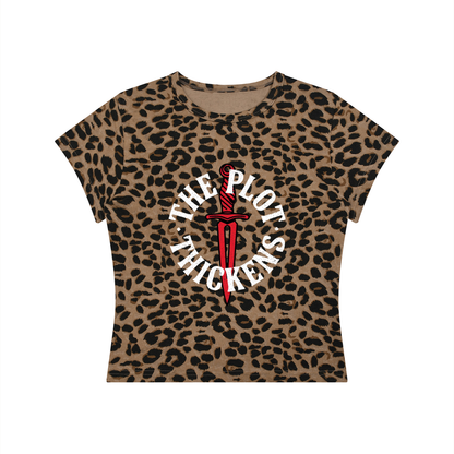 Plot Twist Leopard Print Crop T-Shirt (Women's)