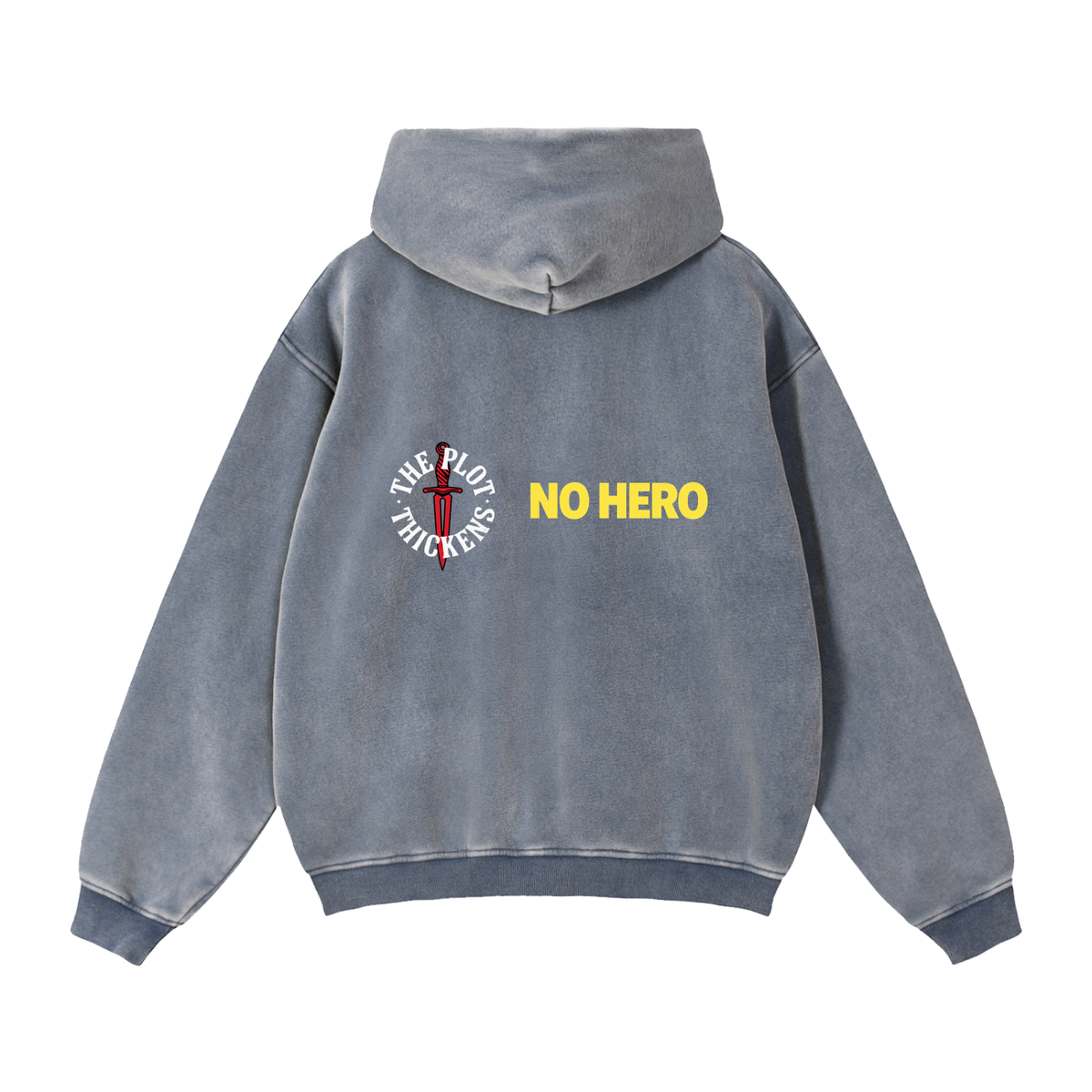 Plot Twist No Hero Boxy Zip-Through Hoodie