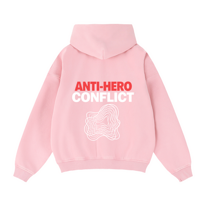 Plot Twist Anti-Hero Conflict Boxy Zip-Through Hoodie