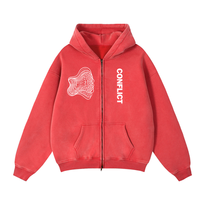 Plot Twist Anti-Hero Conflict Boxy Zip-Through Hoodie