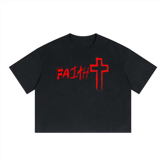 FAItH Collection Drop Shoulder Crop T-Shirt