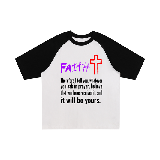FAItH Collection Red Cross Raglan Sleeve T-Shirt