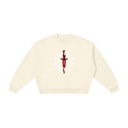 Plot Twist The Plot Thickens Boxy Crewneck Sweatshirt